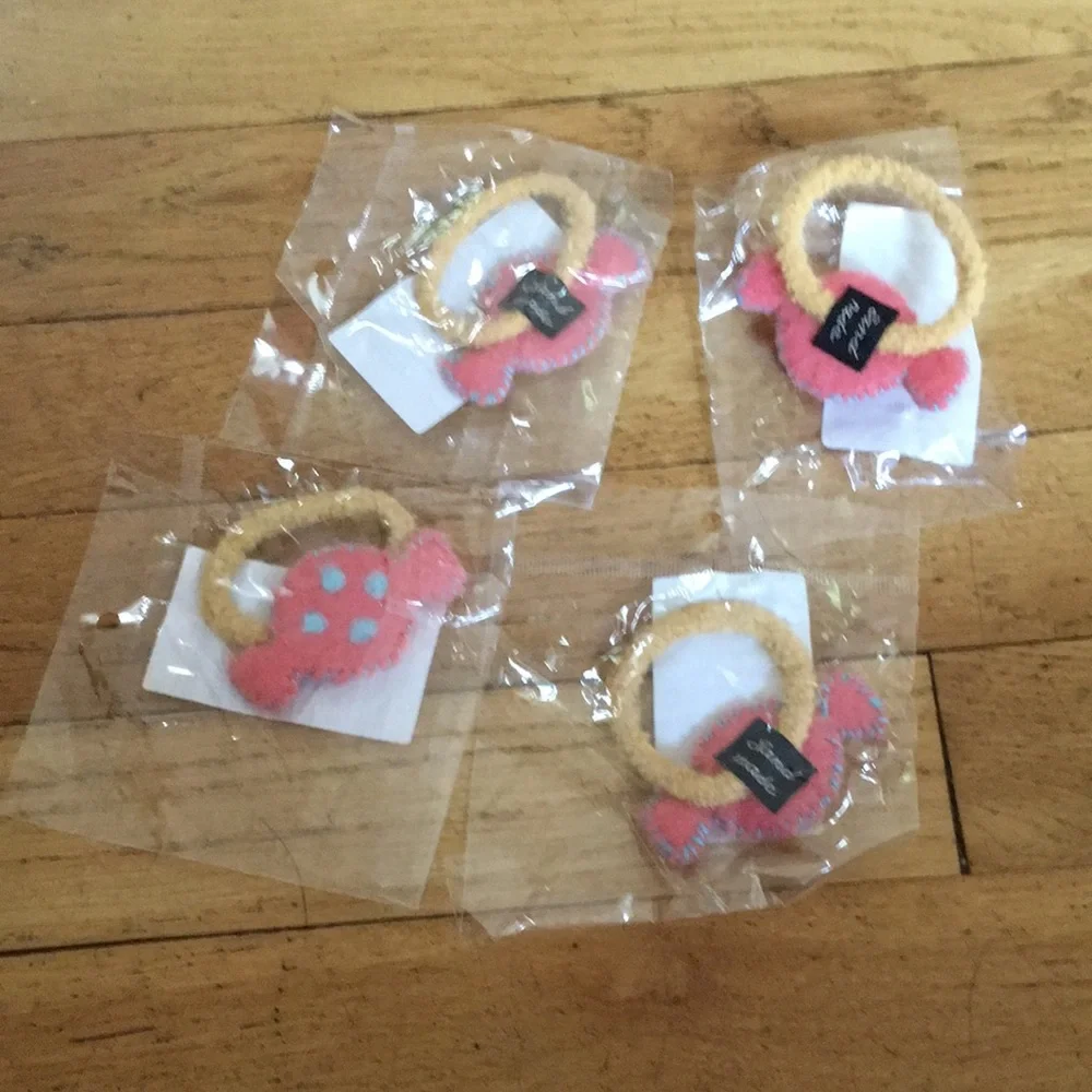 Pink Fish Hair Elastics for Kids – Soft Elastic Bands